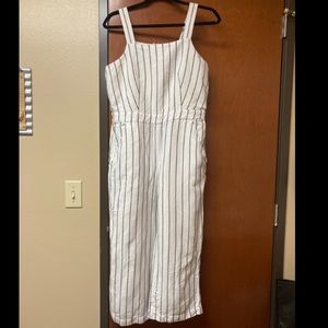 White Striped Romper